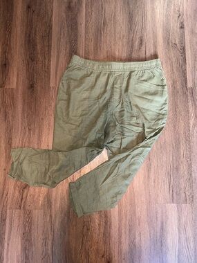Women’s Olive Green Casual Drawstring Pants